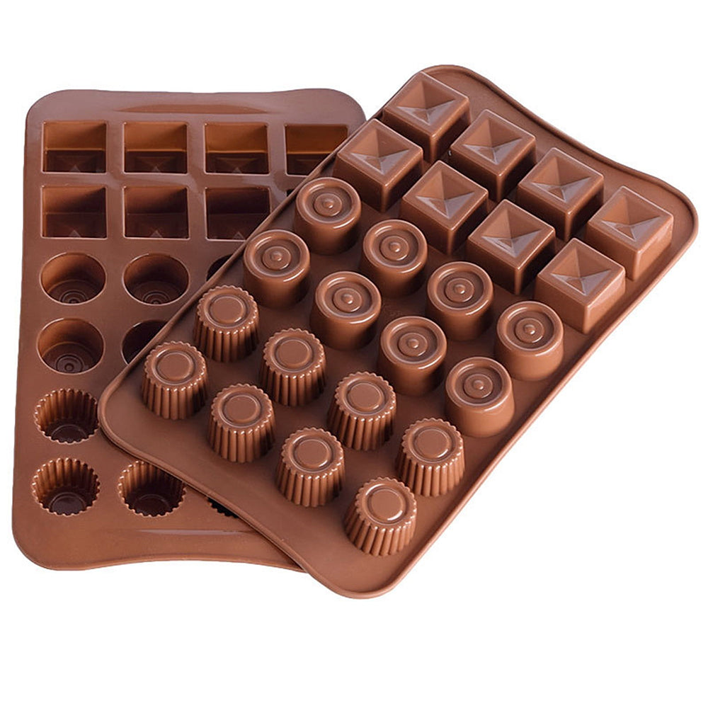 Mix Shapes Silicone Chocolate Mold 24 Cavity