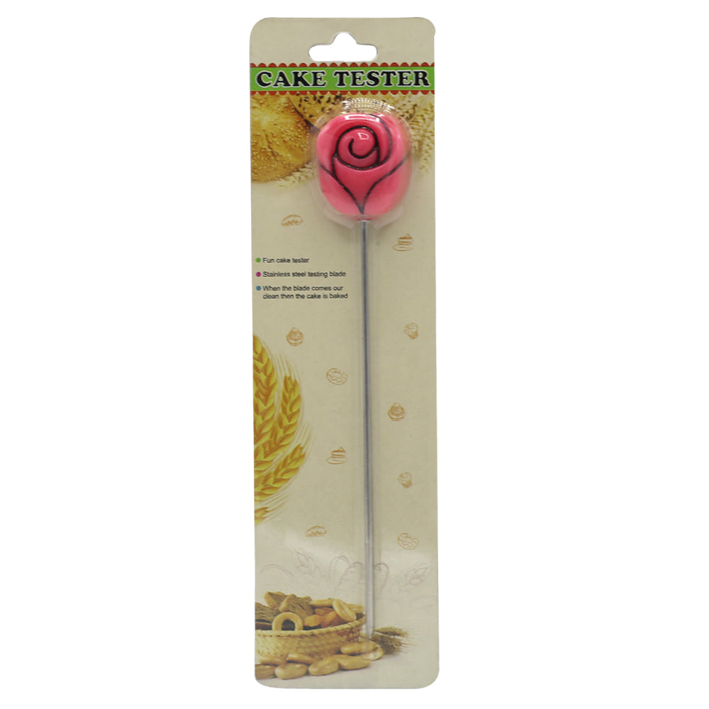 Rose Cake Tester Stainless Steel With Plastic Handle