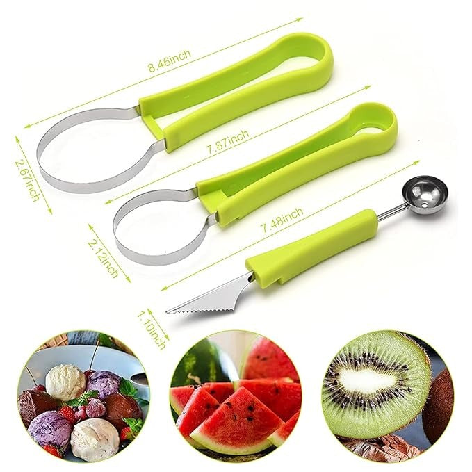 Stainless Steel Dig Fruit kit 3Pcs Set