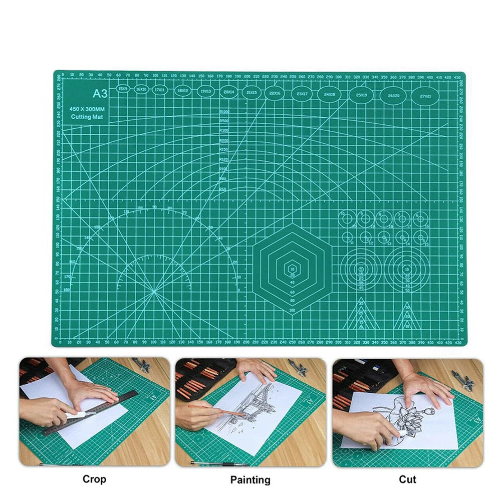 Flexible Cutting Mat Double Sided A3 Size (450x300mm)