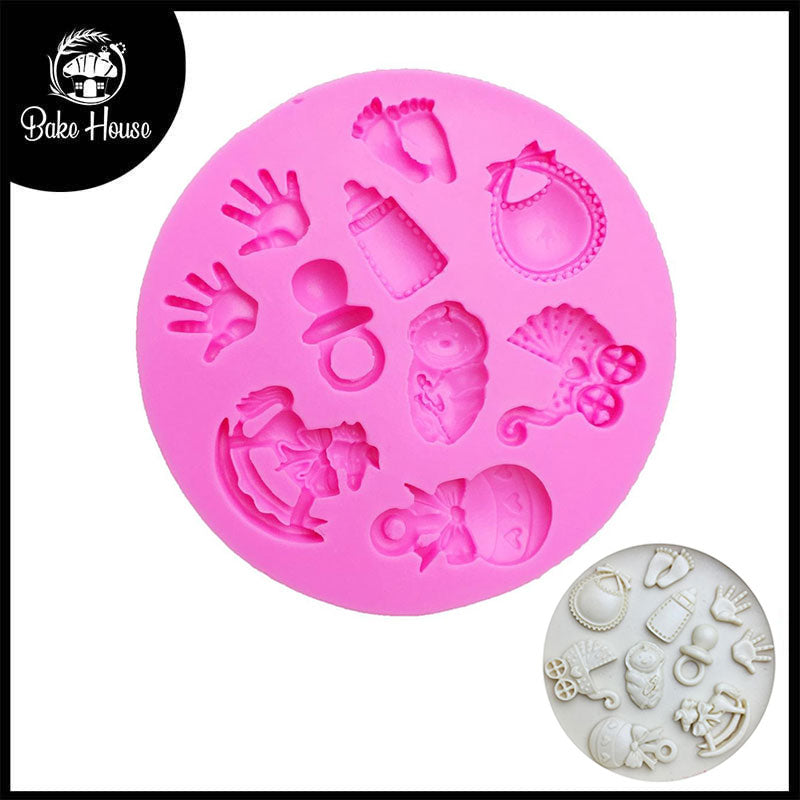 Baby Shower Cute Theme Silicone Mold 10 Cavity