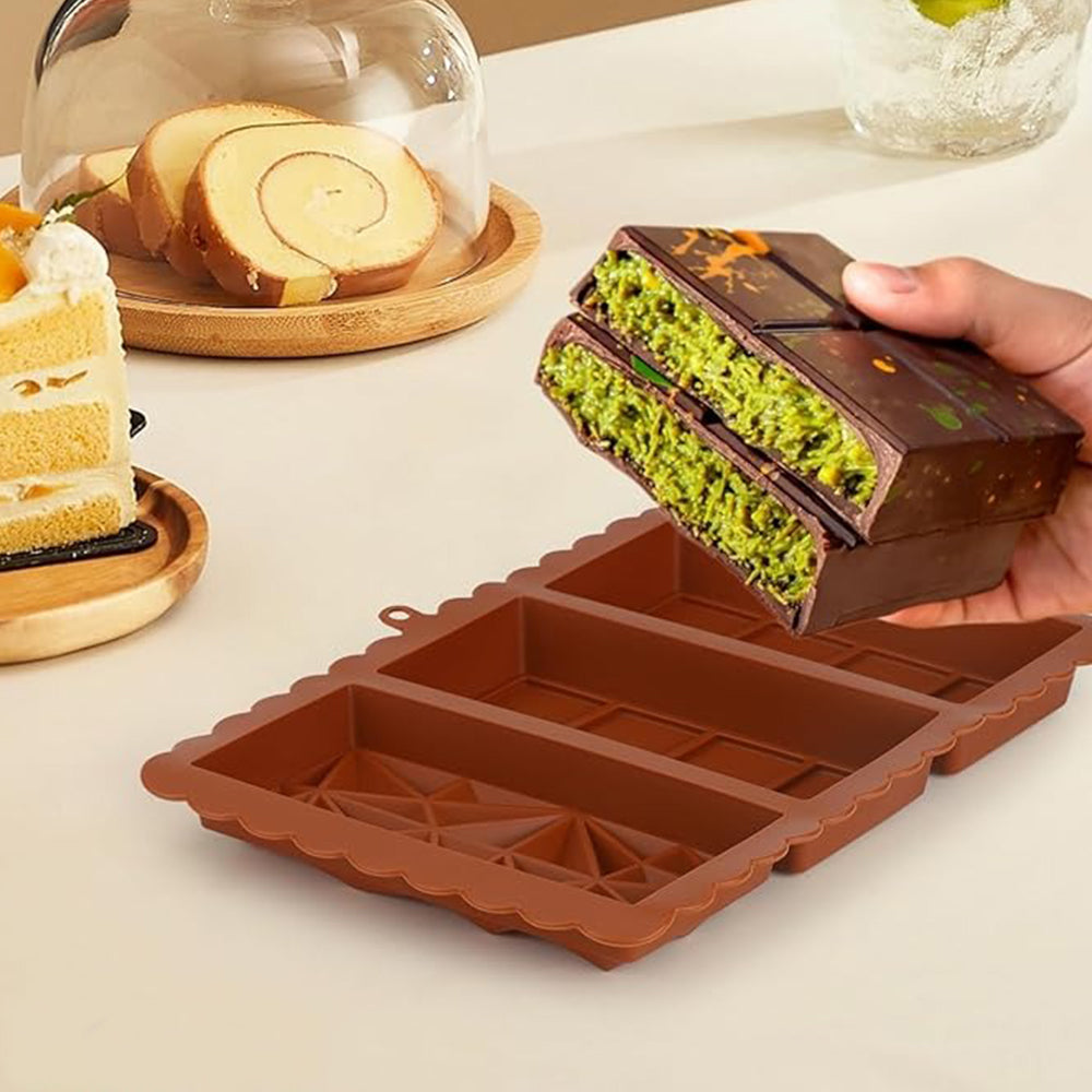 3 Design Silicone Kunafa And Chocolate Bar Mold