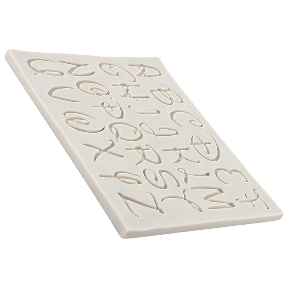 Large Size UpperCase Stylish Alphabet Silicone Fondant Mold 27 Cavity