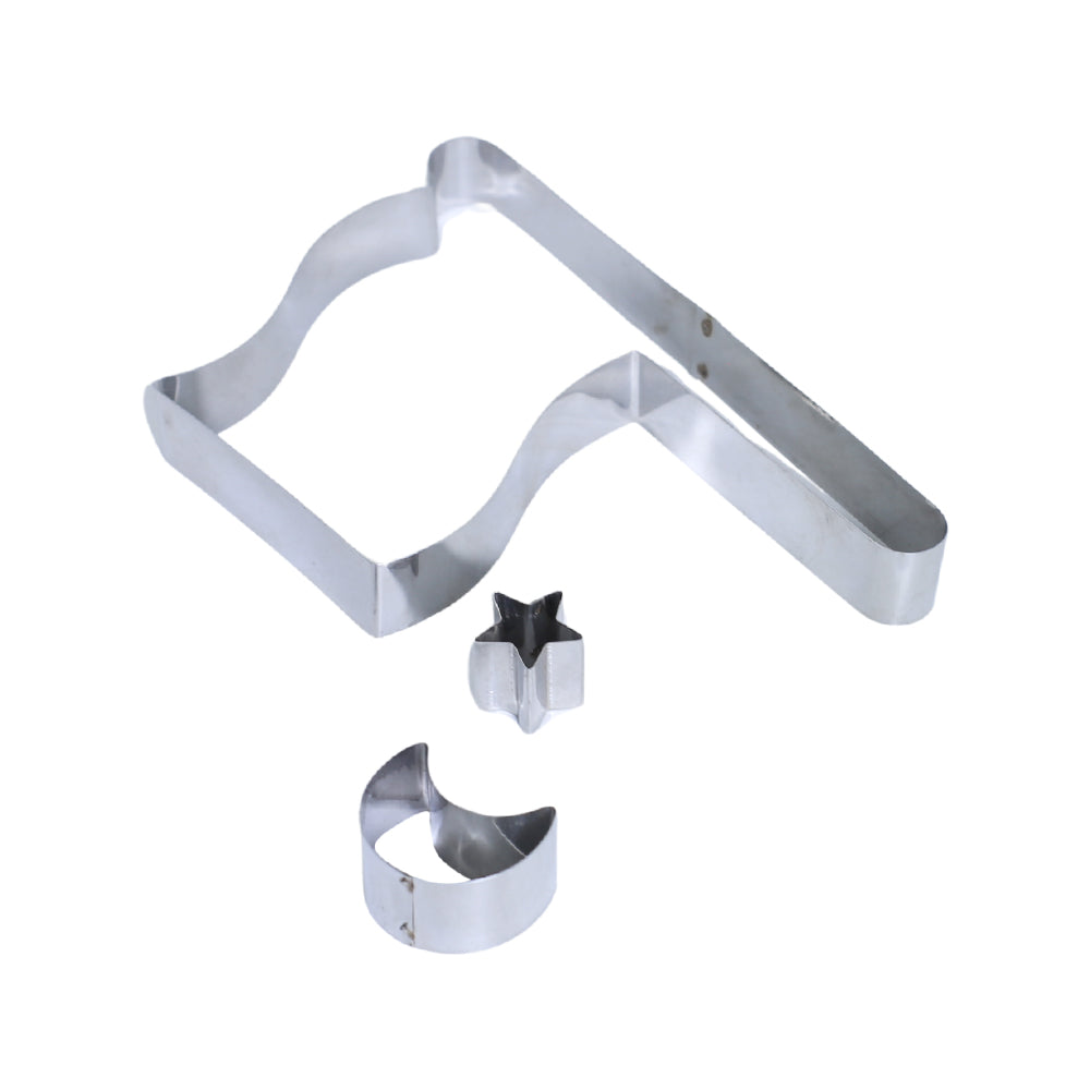 Flag,Star And Moon Cookie Cutter 3Pcs Set