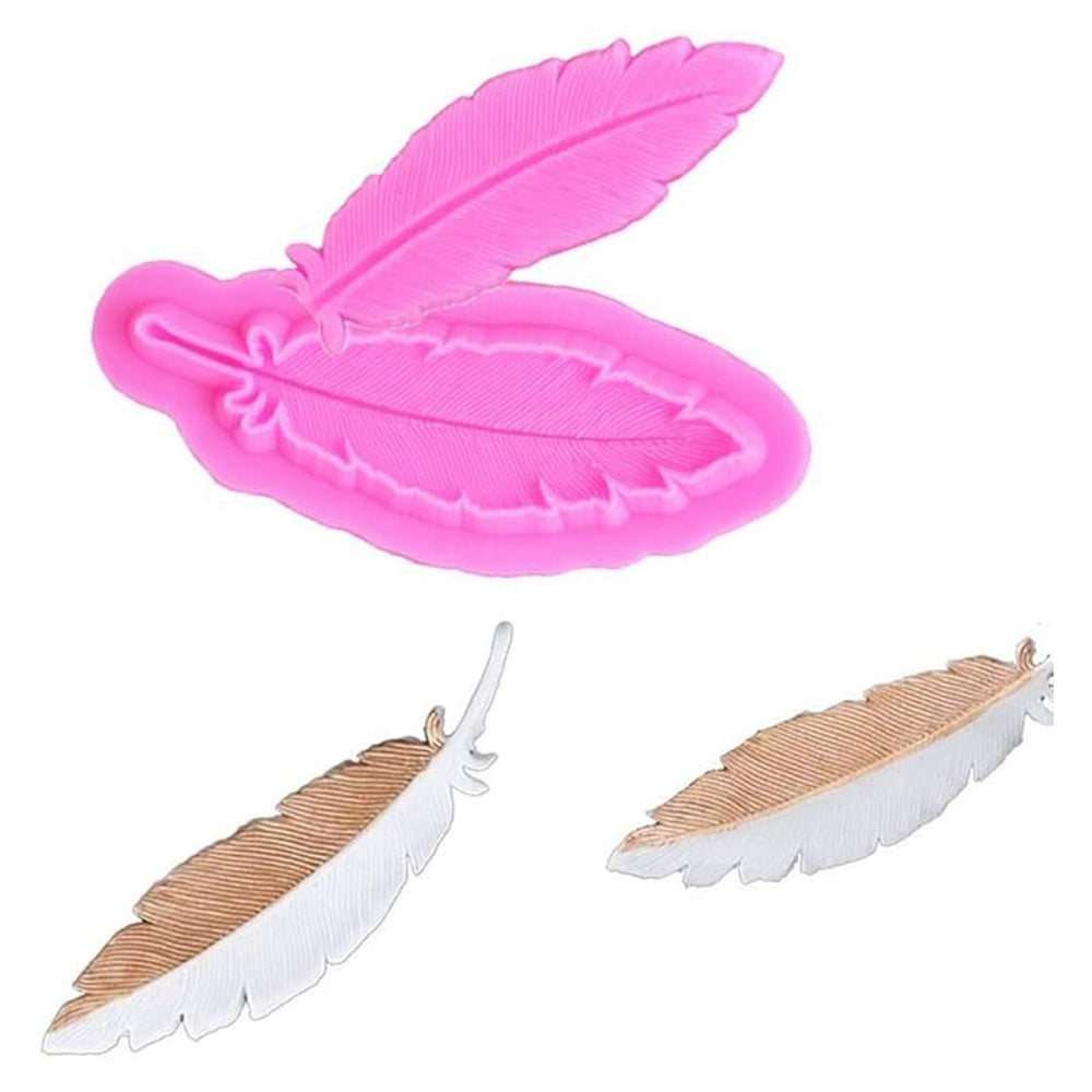 Feather Silicone Fondant Mold 2Pcs Set