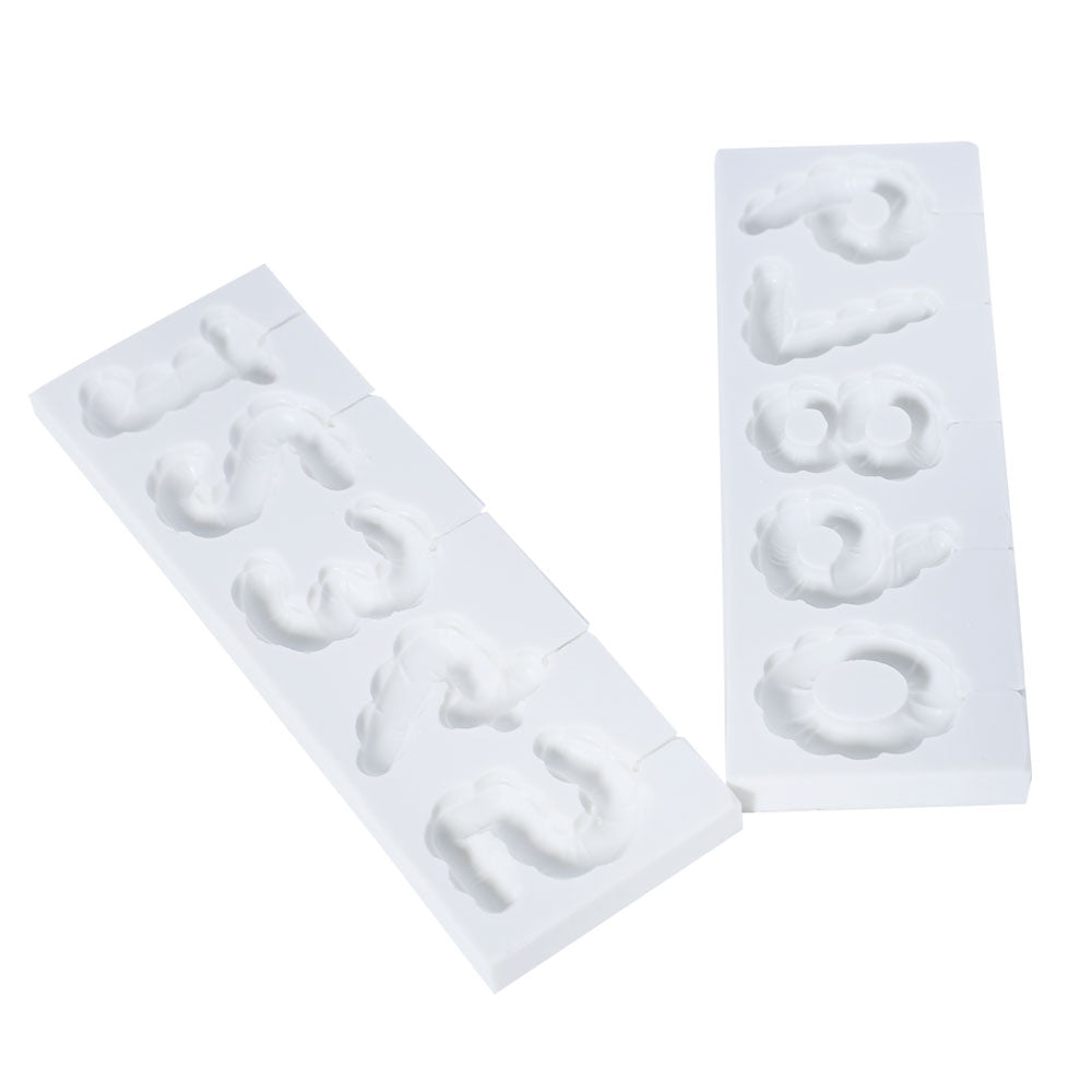 0 to 9 Design Numbers Lollipop Mold 2Pcs Set