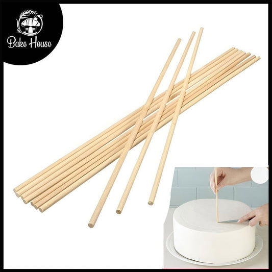 6mm Wooden Cake Dowel Rods 12 Pcs Pack