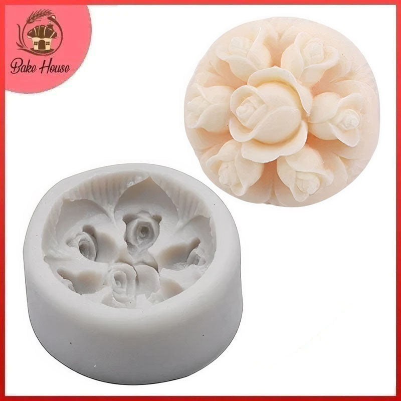 7 Roses Silicone Fondant & Soap Mold Large