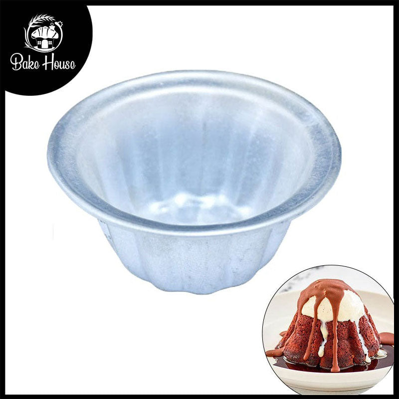 7.5 cm Lava Cake Baking Mold Aluminium With Fluted Design