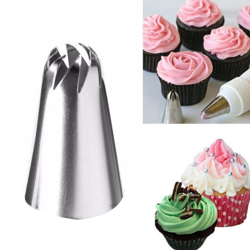 Amazon.com: JAYVAR 7 Pcs Fondant Rose Nozzle Piping Tips Set, Rose Nozzle  Cream Icing Tips, Cake Decorating Tips, Cupcake Cookie Decorating Supplies  for Baking : Patio, Lawn & Garden