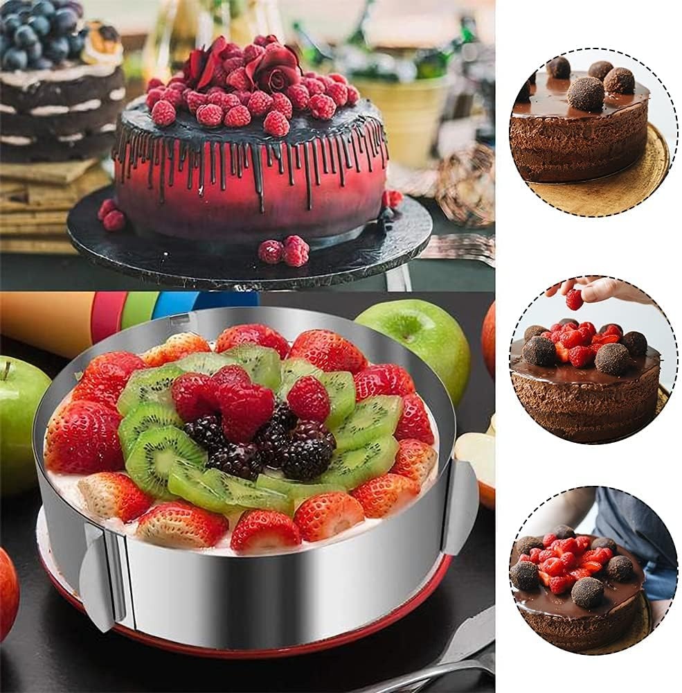 Stretchable (16-30cm) Mousse Cake Ring Stainless Steel