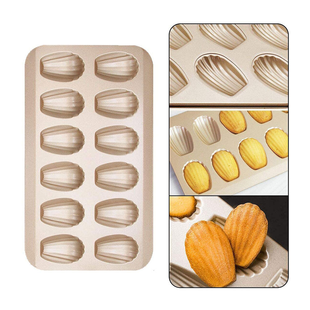 Shell Cookie Tray Non Stick 12 Cavity