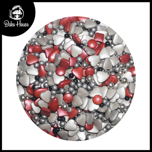 Bake House Ruby Noir Heart Mix Sprinkles