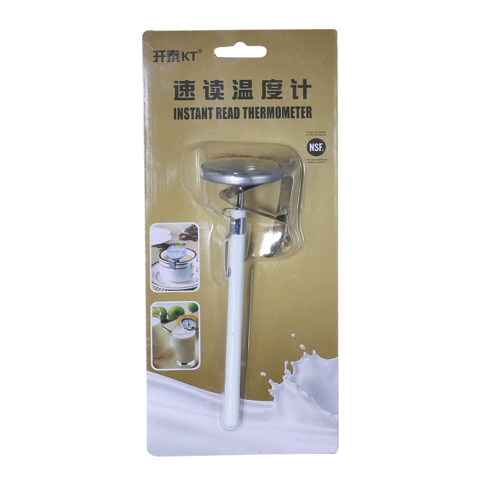 Stainless Steel Milk Frothing Thermometer With A Fixation Clip