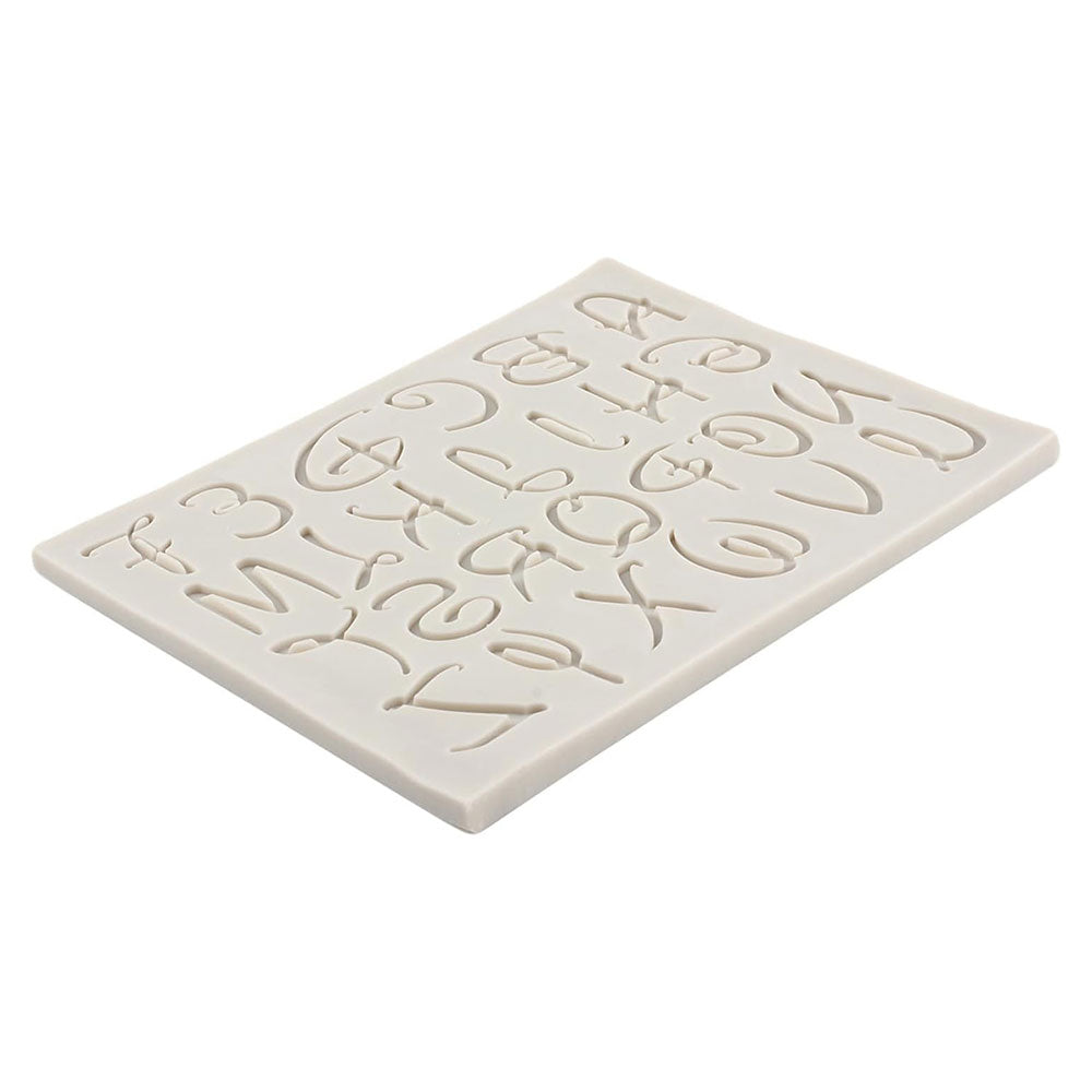 Large Size UpperCase Stylish Alphabet Silicone Fondant Mold 27 Cavity