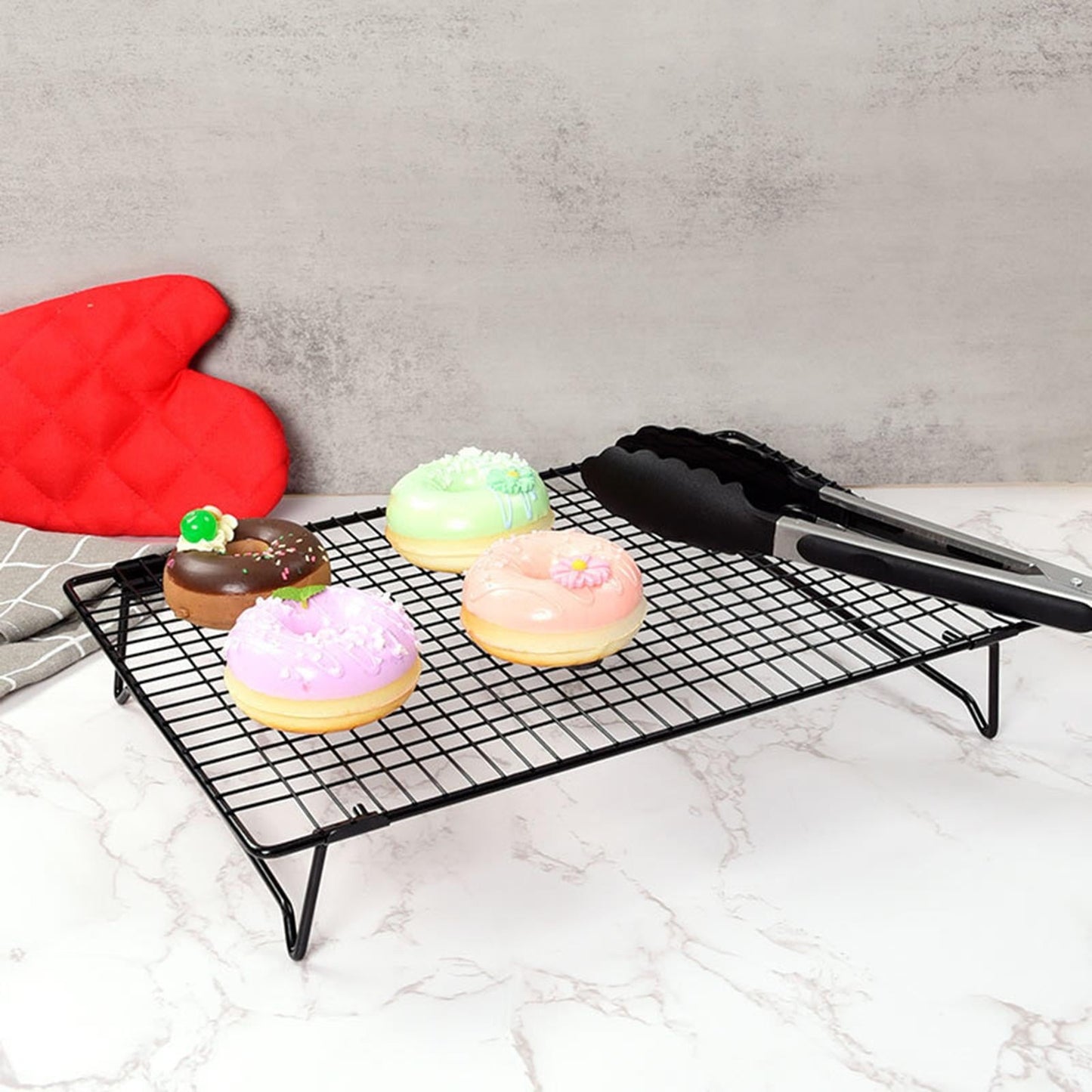 Cooling Rack Non Stick Rectangle 42x28cm With Stand