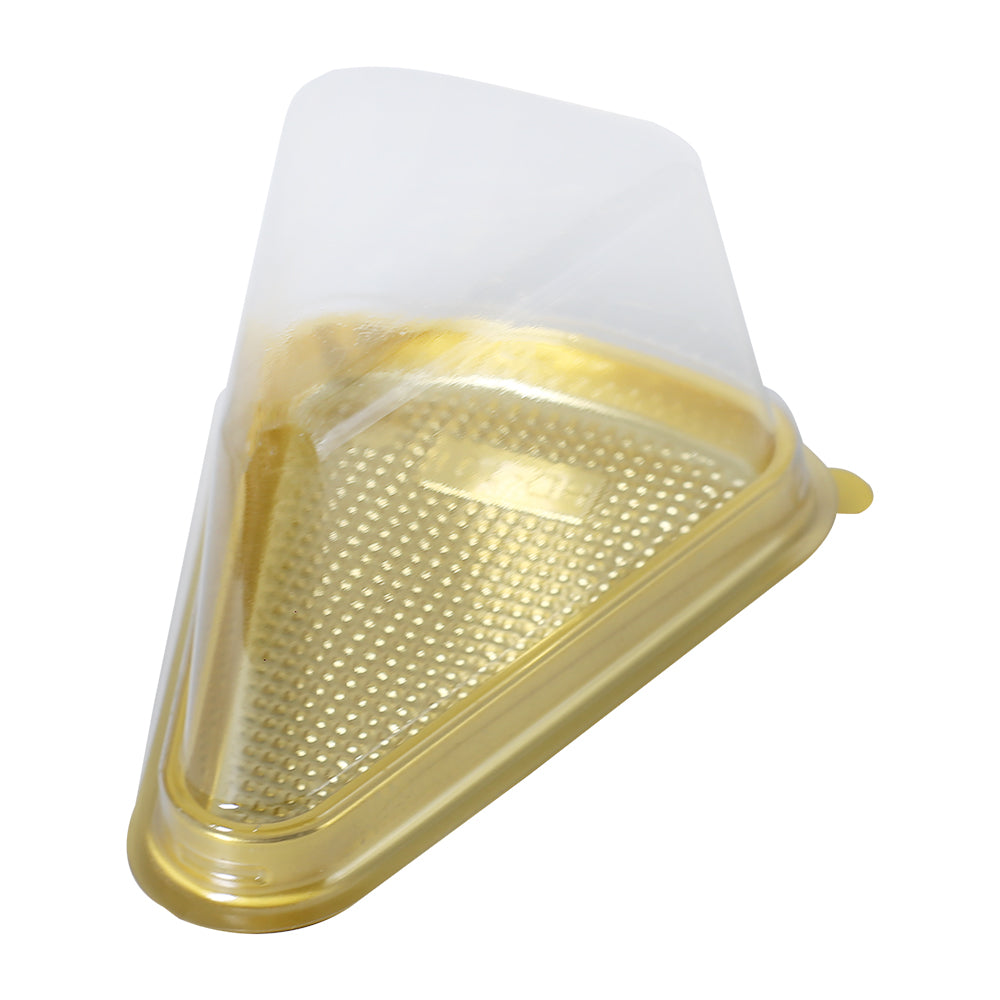 Golden Disposable Triangle Serving Cake Slice Box 5pcs Set (A05)
