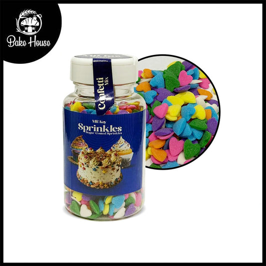 MR Kay Confetti Mix Sprinkles – Colorful Hearts – 90g Jar