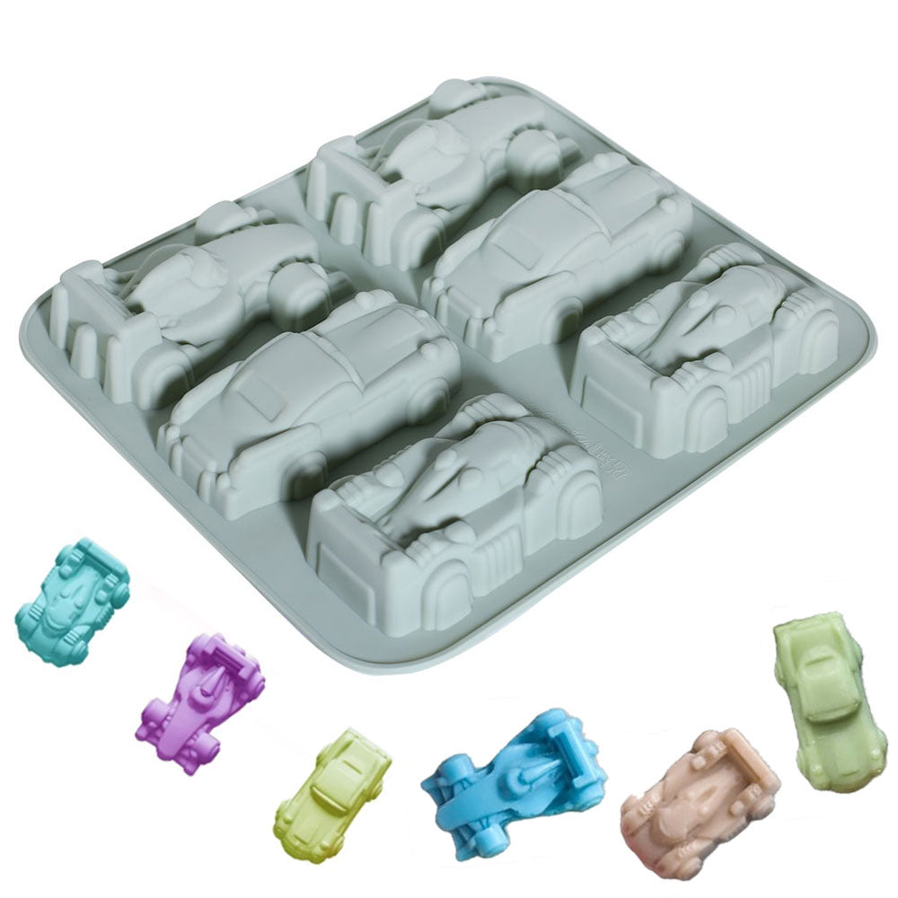 3 Design Silicone Super Car Mold 6 Cavity