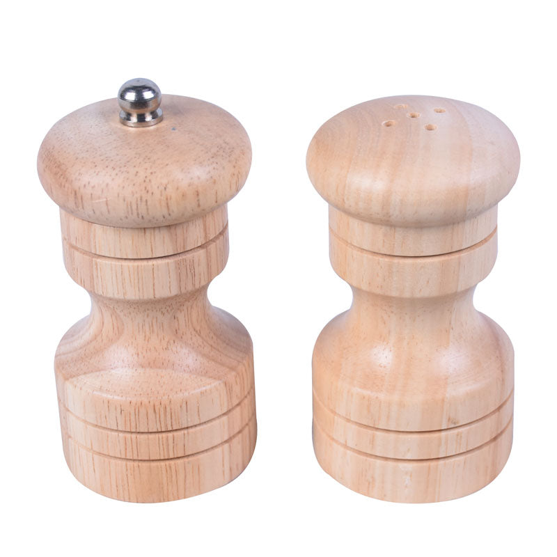 Manual Wooden Pepper Salt Grinder And Shaker 2 Pcs Set