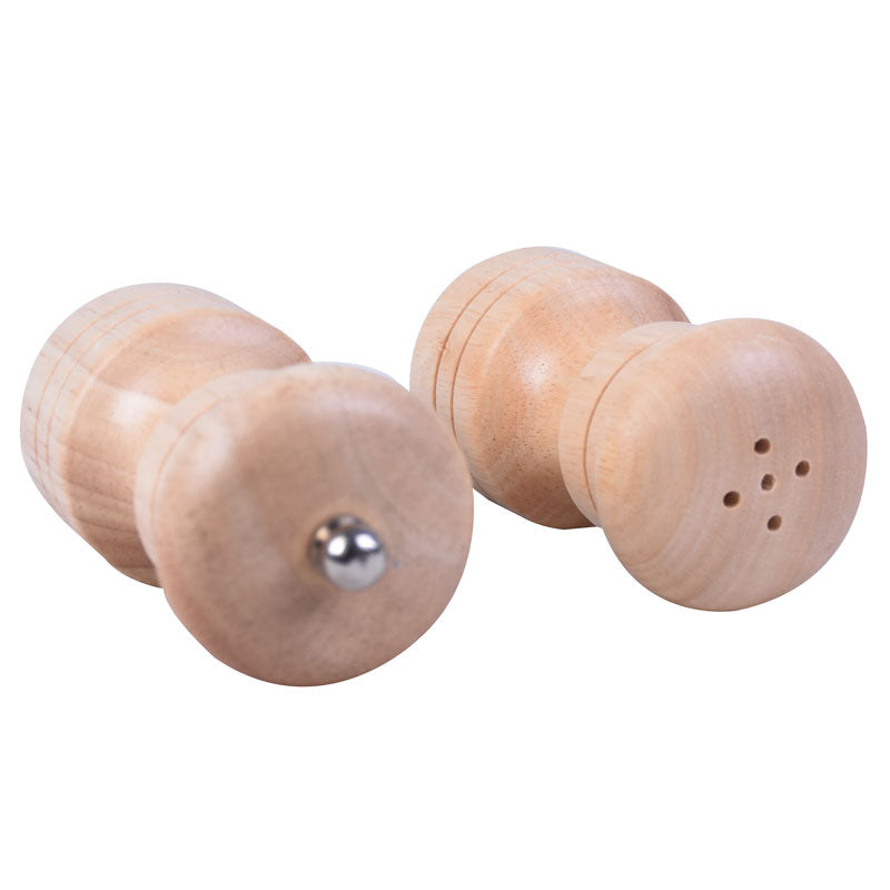 Manual Wooden Pepper Salt Grinder And Shaker 2 Pcs Set