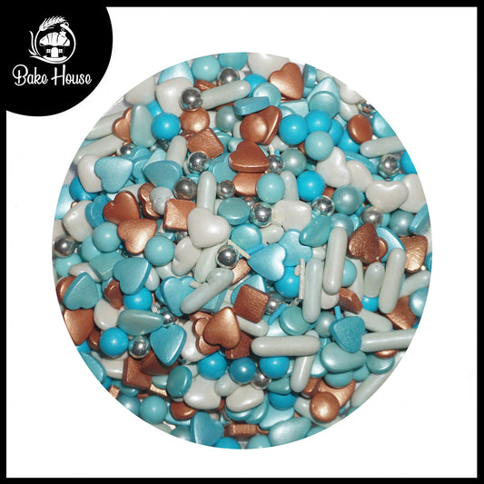 Bake House Aqua Copper Mix Sprinkles