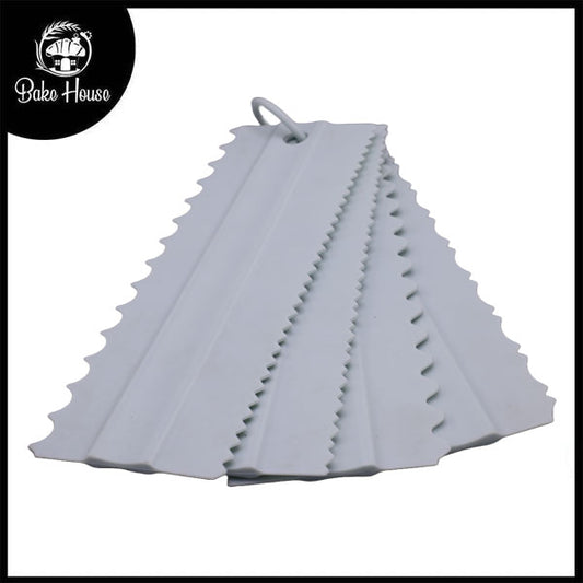 Plastic Double Sided Cake Edges Decorating Comb 4 Pcs Set