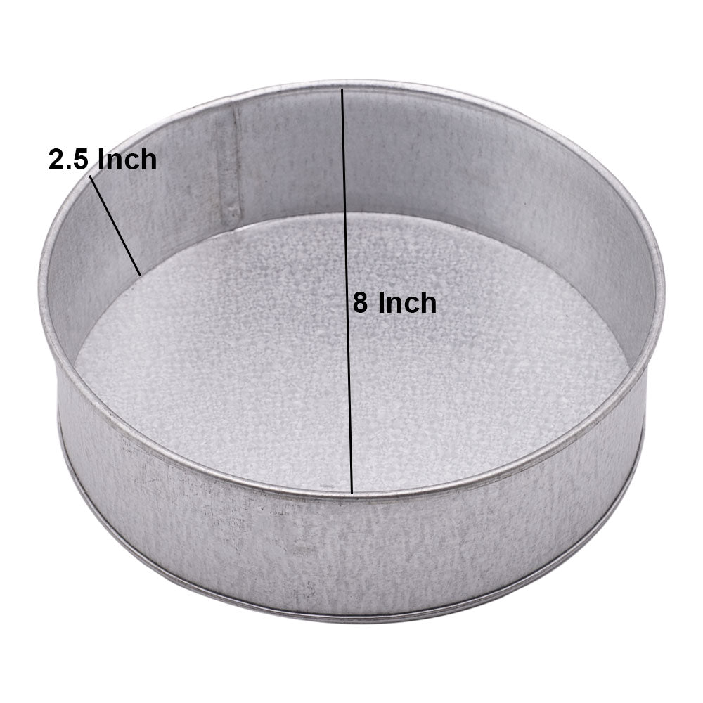 Round Cake Baking Mold Galvanized Steel Set Of 3Pcs