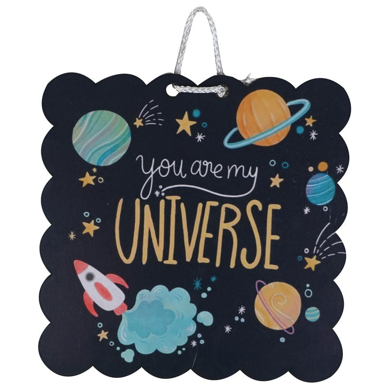 'You Are My Universe' Emotional Quote Wooden Wall Hanging Decor