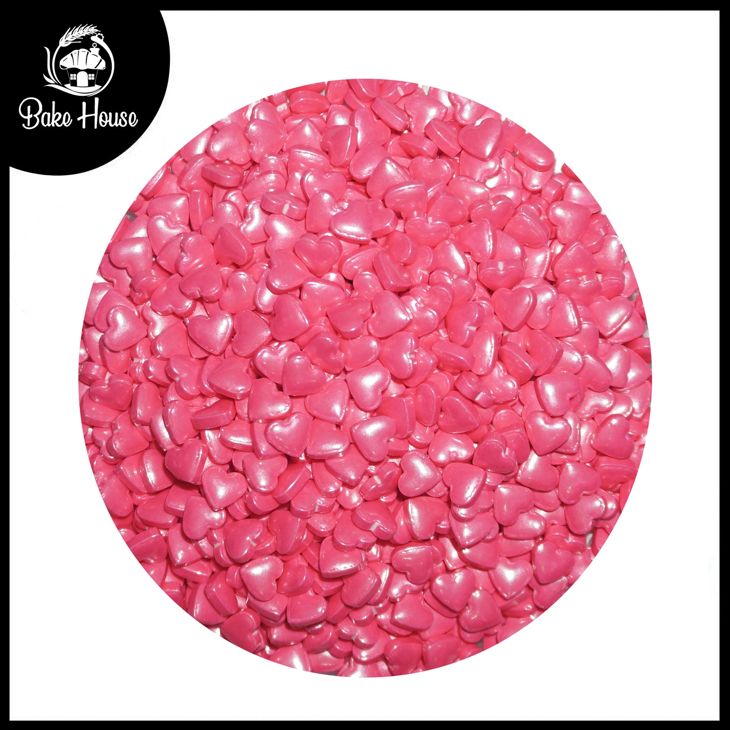 Bake House Hot Pink Heart Sprinkles
