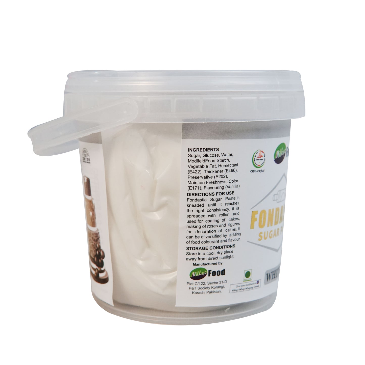 Milkyz Food Fondastic White Fondant Sugar Paste 500gm