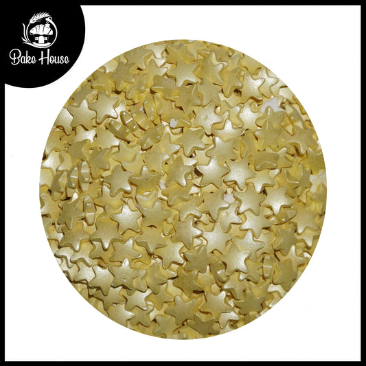 Bake House Light Gold Star Edible Sprinkles