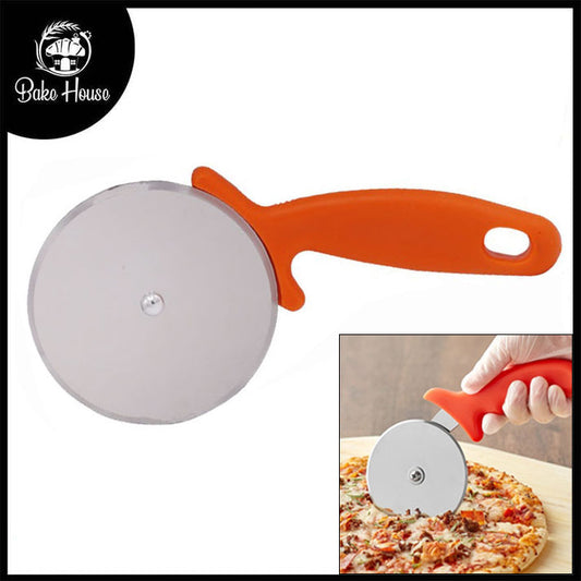 9cm Stainless Steel Pizza Cutter With Plastic Handle