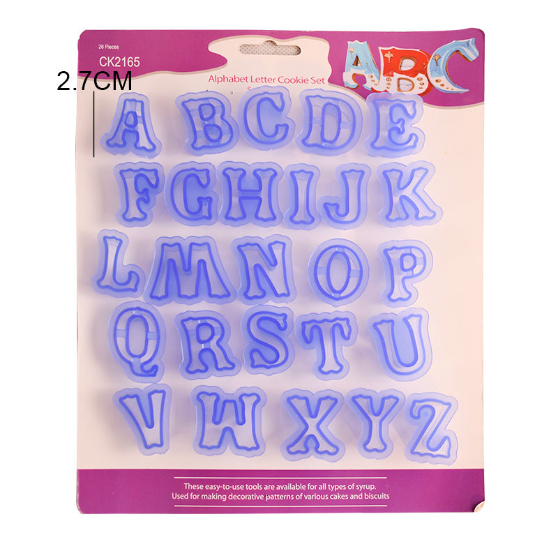 A To Z Alphabet Fondant & Cookie Cutter Set