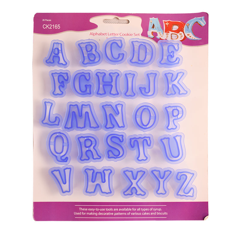 A To Z Alphabet Fondant & Cookie Cutter Set