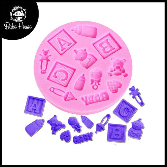 ABC Baby Shower Silicone Fondant Mold