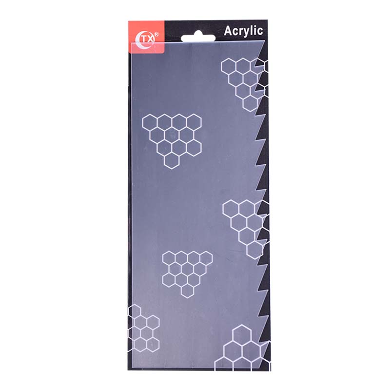 Acrylic Double Sided, Cake Edges Decorating Comb Design 01