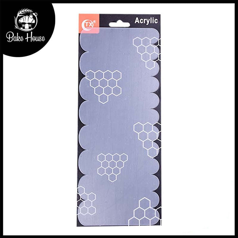 Acrylic Double Sided, Cake Edges Decorating Comb Design 03