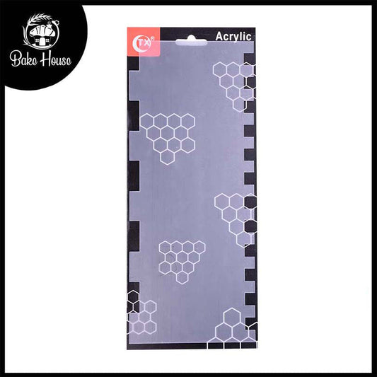 Acrylic Double Sided, Cake Edges Decorating Comb Design 04