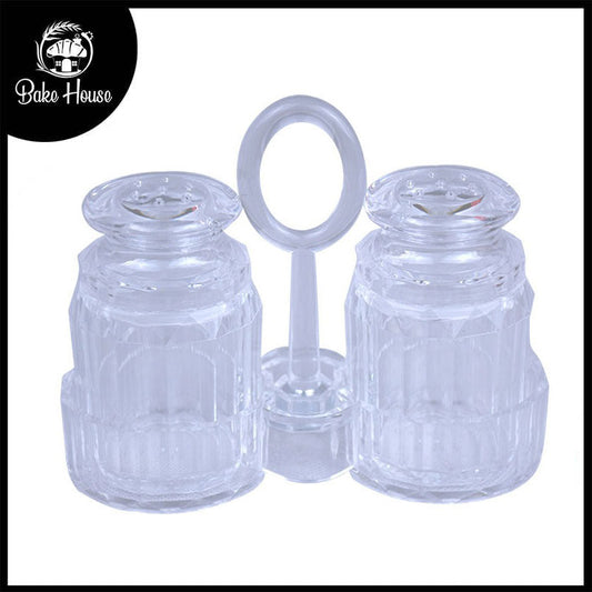 Acrylic Transparent Salt And Pepper Shakers Cruet Set