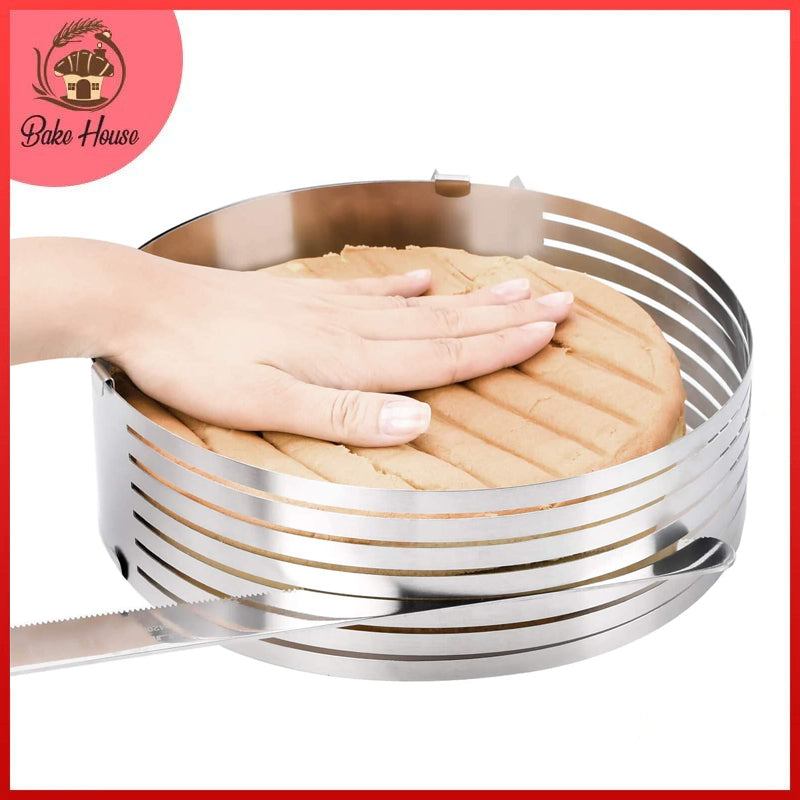 Adjustable (16-20cm) Cake Leveler Layer Slicer Ring Steel