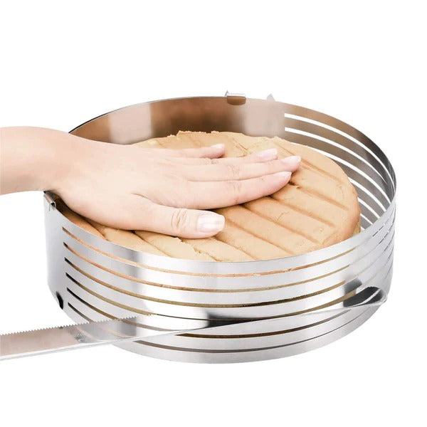 Baking Leveler Adjustable (24-30cm) Cake Leveler Layer Slicer Ring Steel – Bake House ...