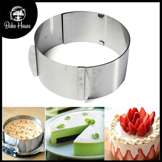 Adjustable (16-30cm) Mousse Cake Ring Stainless Steel