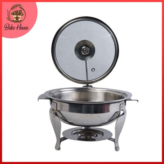 Stainless steel Chafing Dish, Food Warming Buffet Serving Pot Design 01 (16cm) with Tealight Candle