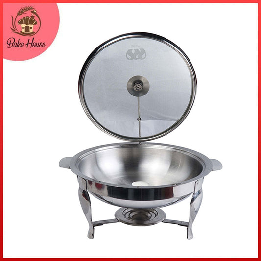 Stainless steel Chafing Dish, Food Warming Buffet Serving Pot Design 01 (26cm) with Tealight Candle