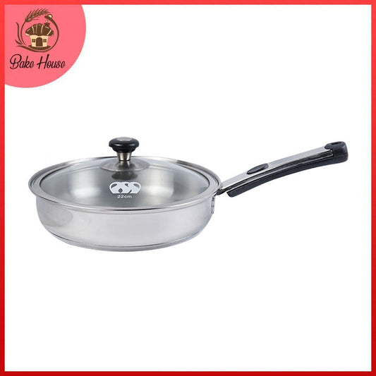 Alpha Durable Stainless Steel Frying Pan  (22cm)