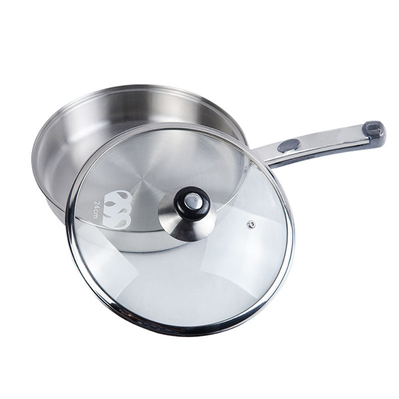 Alpha Durable Stainless Steel Frying Pan  (24cm)