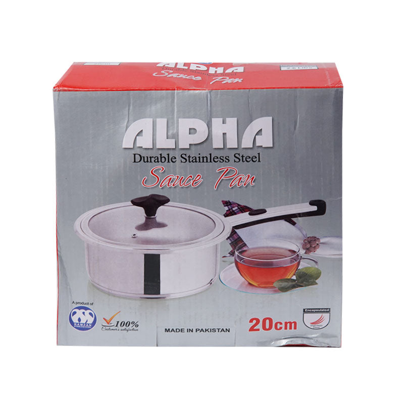 Alpha Durable Stainless Steel Sauce Pan  (20cm) 2.6 Litre