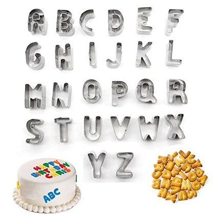 Alphabet ABC Cookies Cutter Set Stainless Steel