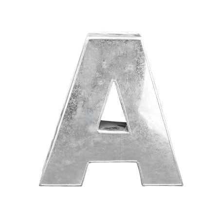 Alphabet Cake Baking Mold Silver Tin (A)